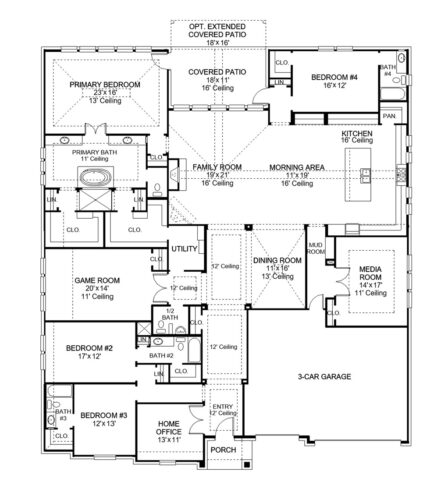 Perry Homes 80'-4411w Floor plan