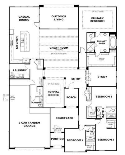 Shea Homes 70'-Plan 6020 Floor plan