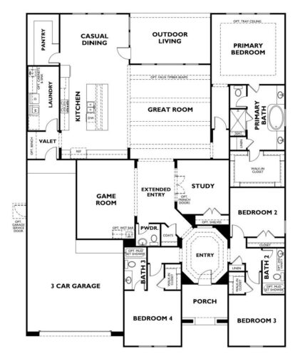Shea Homes 70'-Plan 6025 Floor plan