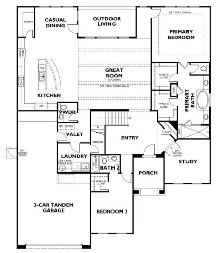 Shea Homes 70'-Plan 6030 1F Floor plan