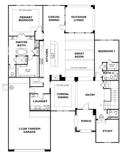 Shea Homes 70'-Plan 6040 1F Floor plan