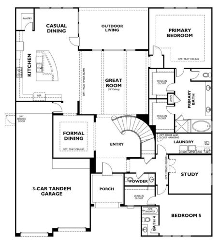Shea Homes 70'-Plan 6050 1F Floor plan