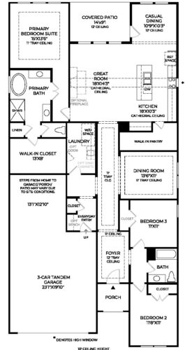 Toll Brothers Homes 50'-Bandera Floor plan