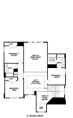 Toll Brothers Homes 50'-Waller 2F Floor plan